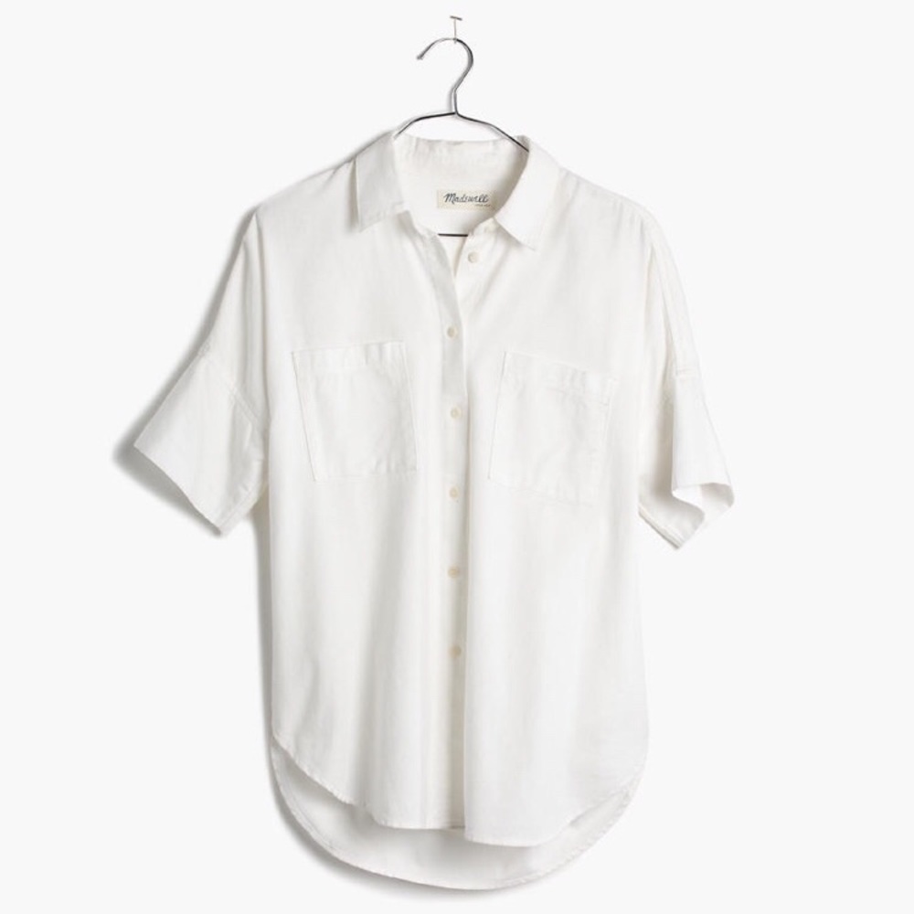 Madewell White Cotton Courier Shirt